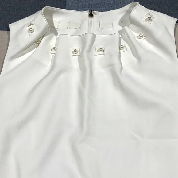 Karl Lagerfeld | Dresses | Karl Lagerfeld White Dress With Pearl Ribbon Collar Size | Poshmark Karl Lagerfeld | Dresses | Karl Lagerfeld White Dress With Pearl Ribbon Collar Size | Poshmark